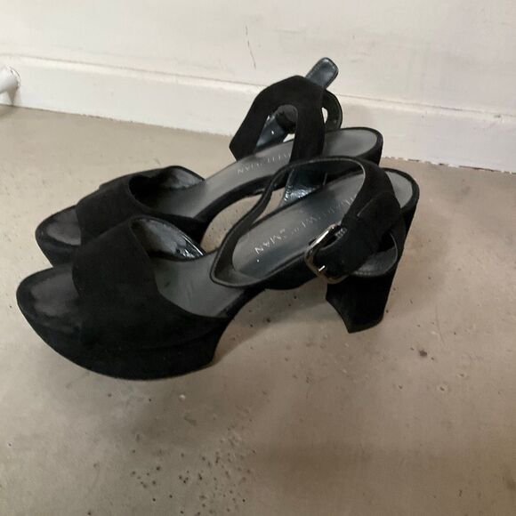 Stuart Weitzman Platform Suede Heels - Picture 1 of 10